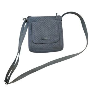 Vera Bradley Iconic RFID Mini Hipster Gray Crossbody Bag